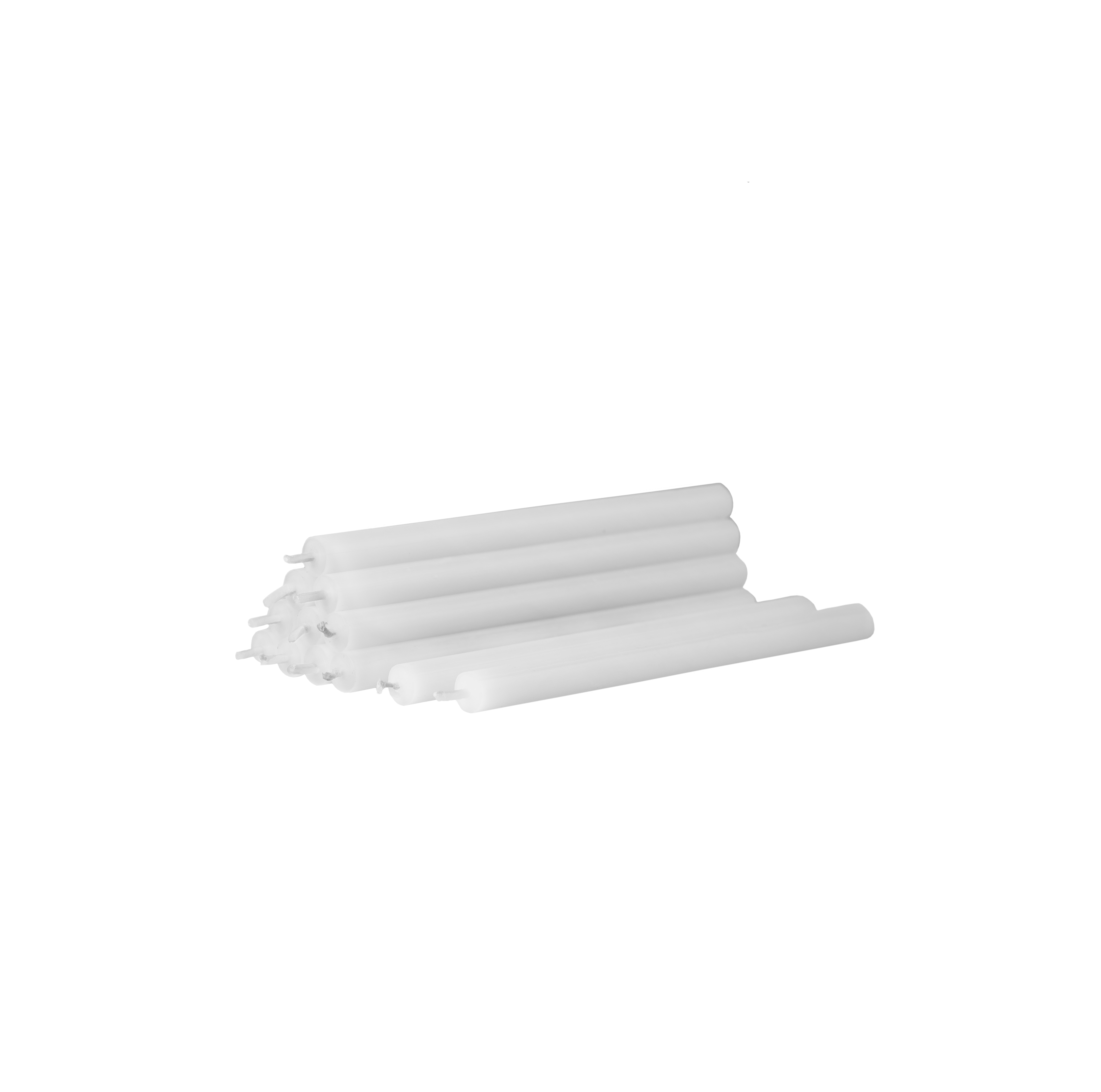 Kertelys hvid, H18 cm - 12 stk.